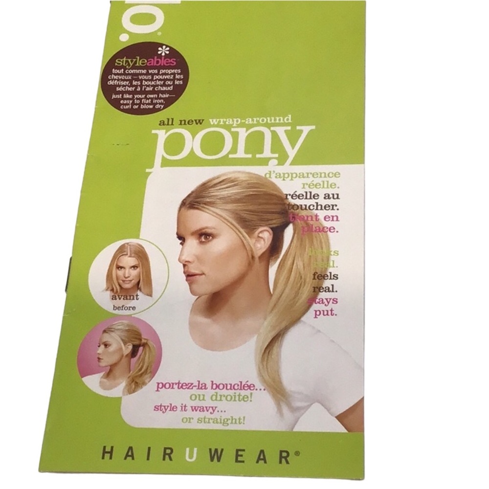 💚 Jessica Simpson Wrap Around Ponytail, Ginger Brown.